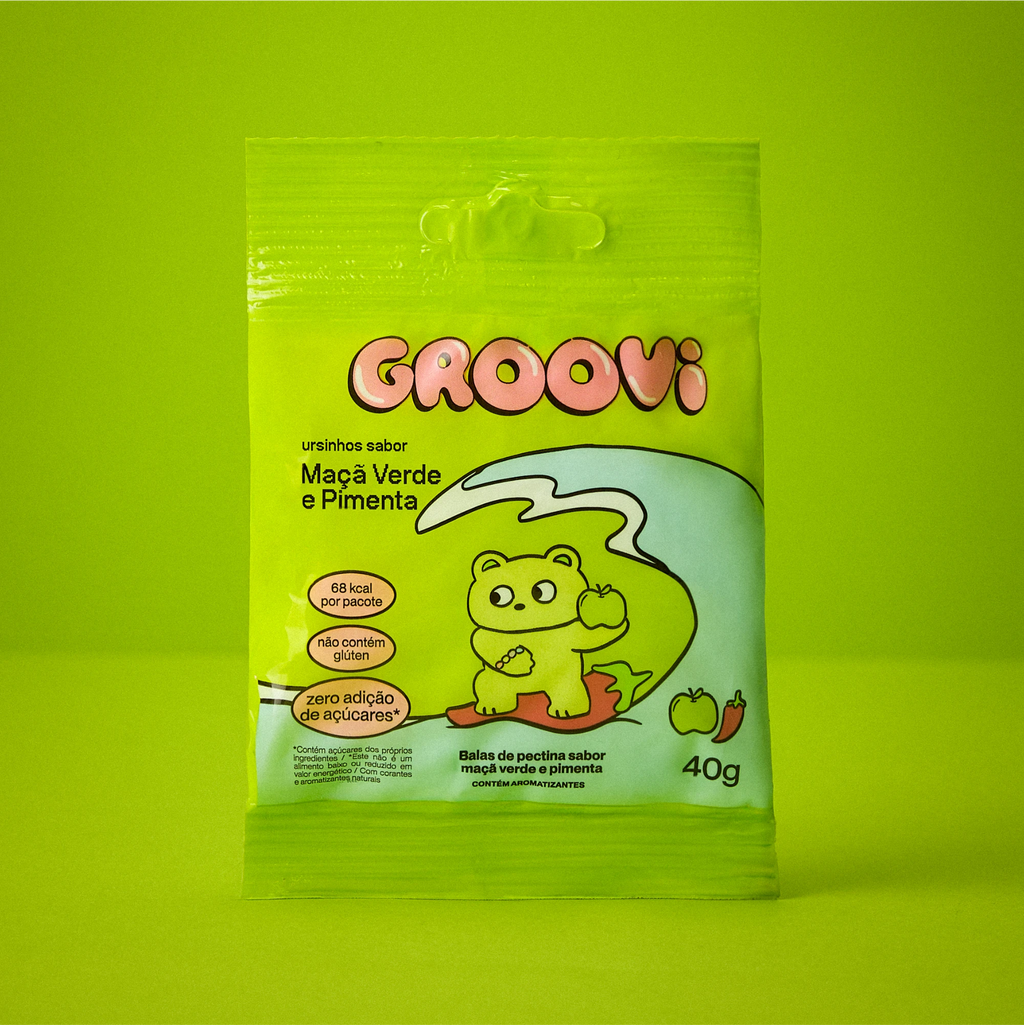 Caixa GROOVI Maçã Verde com Pimenta