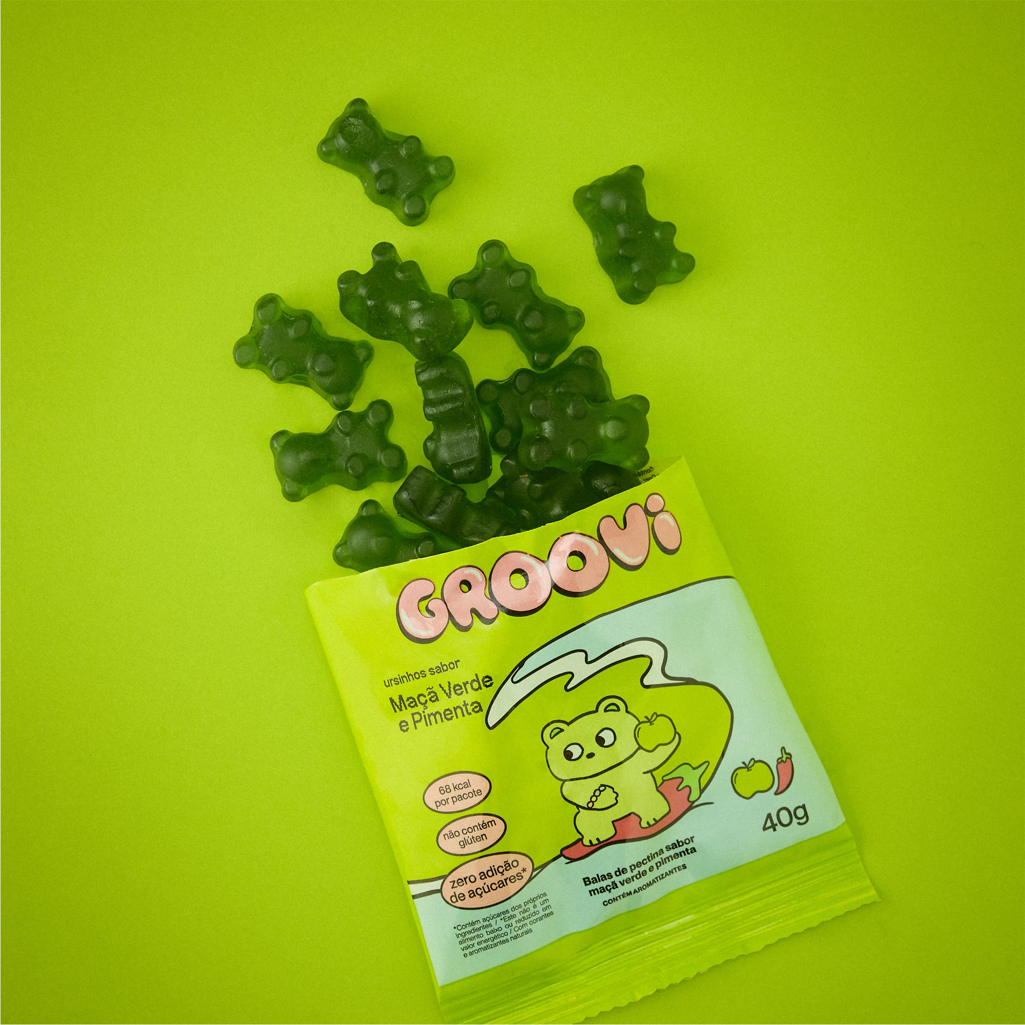 Caixa GROOVI Maçã Verde com Pimenta